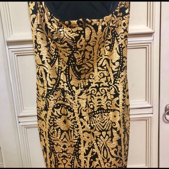 Gianni Bono Gold/ Black Metallic Dress - Picture 4 of 5